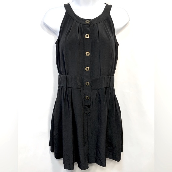 Sine Women’s Silk Black Sleeveless Romper - Picture 7 of 7